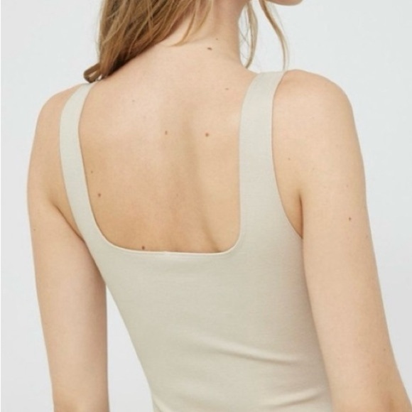 Abercrombie & Fitch Bodysuit xxs notched neckline two-snap closure slimming - Picture 1 of 7